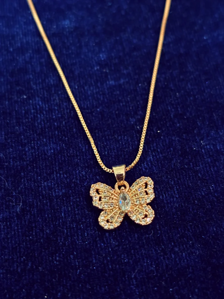 Crystal Butterfly Pendant Chain