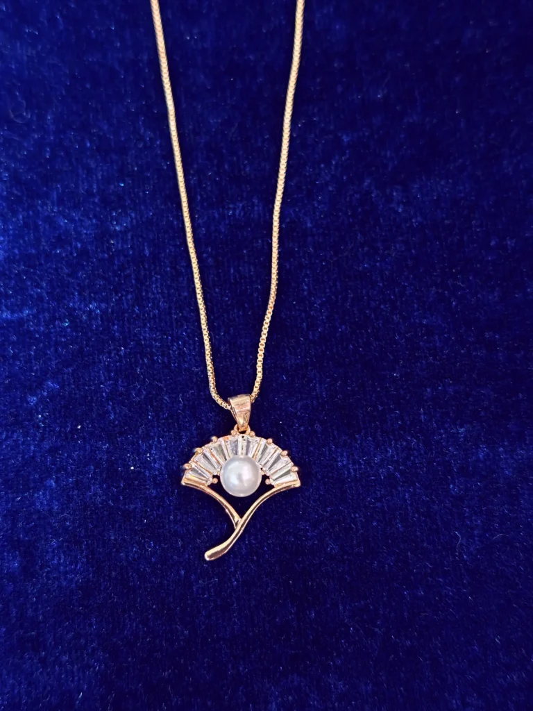 Crystal Bow Pendant Chain