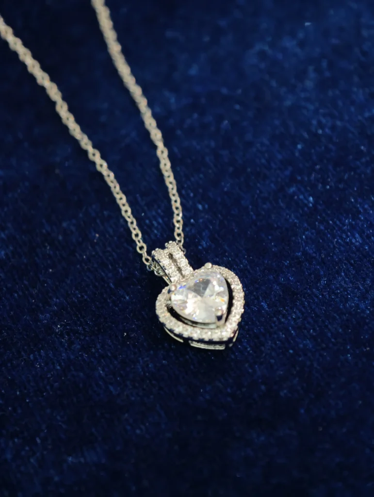 Crystal Heart Pendant Chain