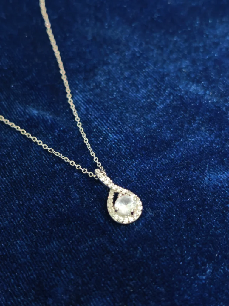 Crystal Teardrop Pendant Chain