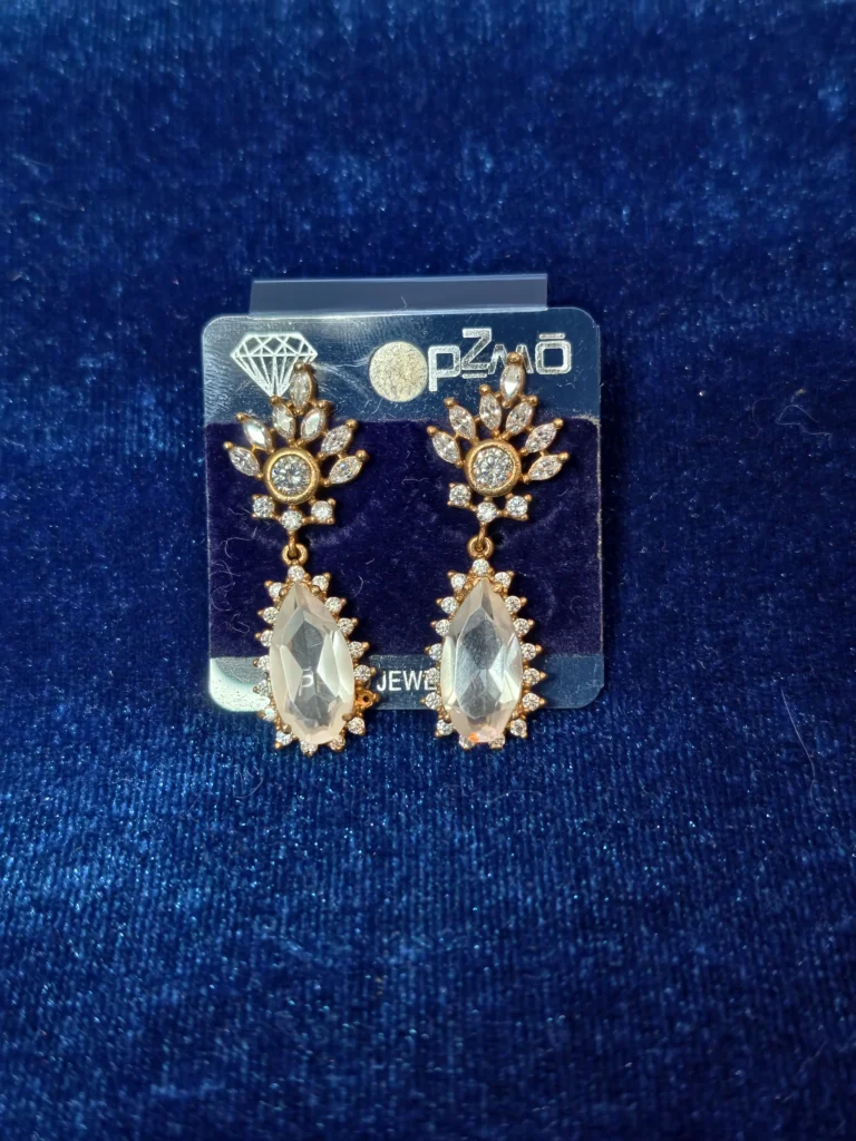 Crystal Teardrop Drop Earrings