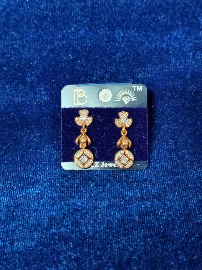 Floral Geometric Drop Earrings