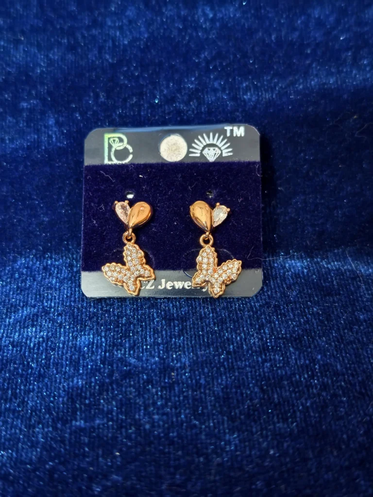 Butterfly Charm Drop Earrings