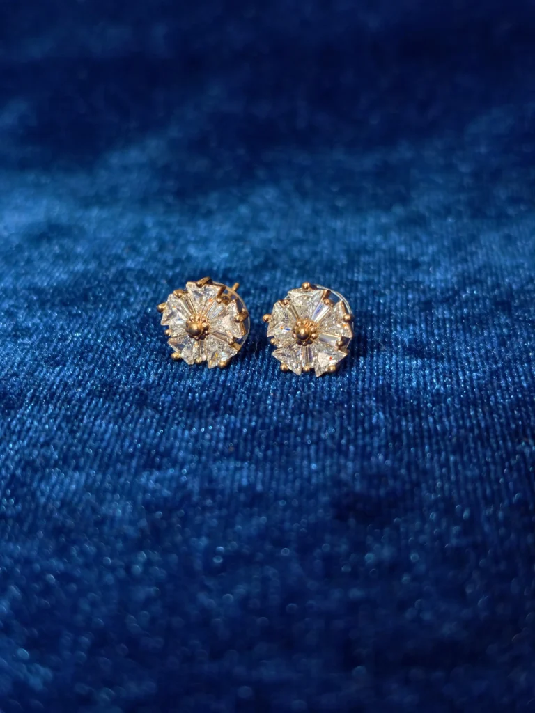 Crystal Flower Stud Earrings