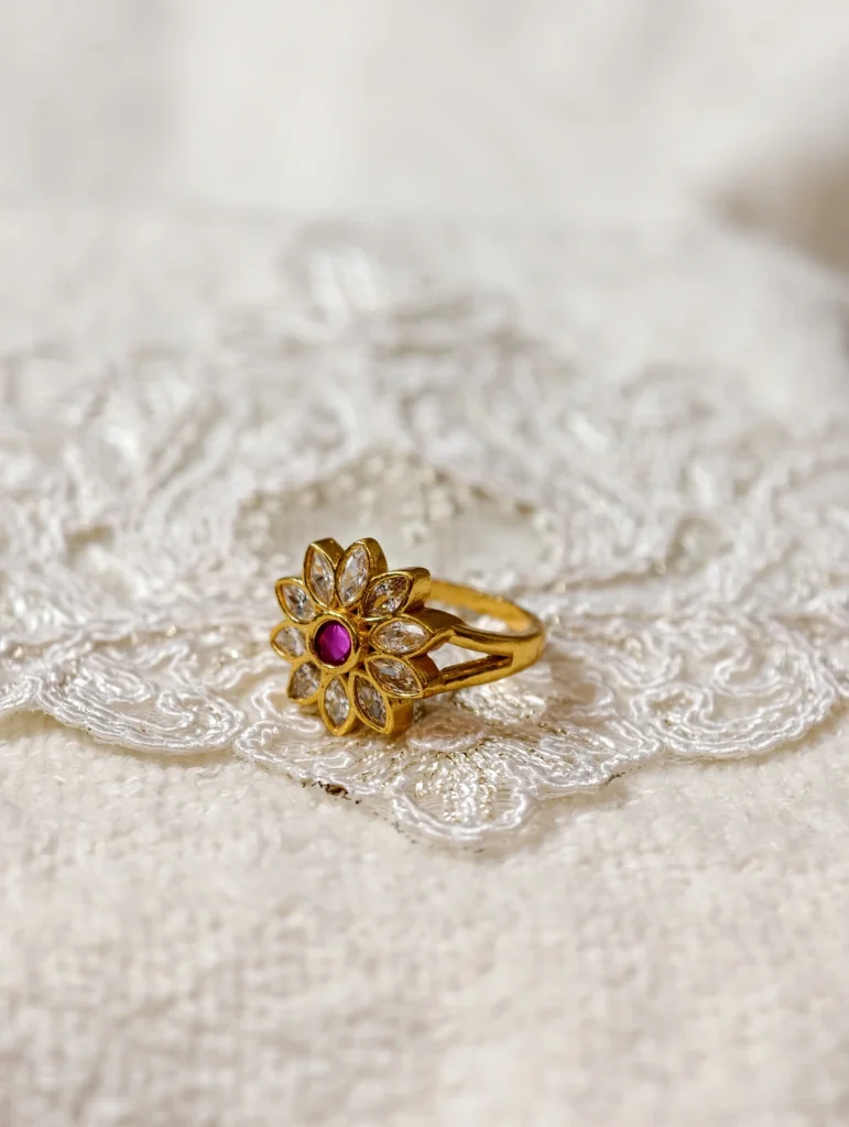 Ruby Square Frame Ring