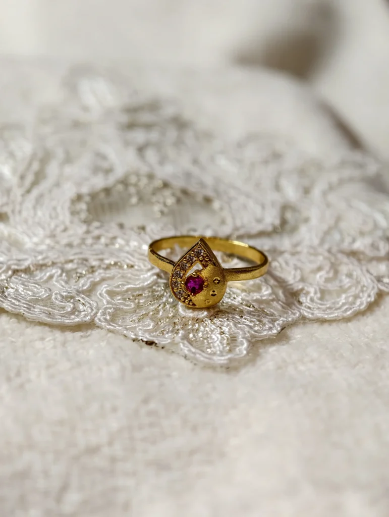 Ruby Teardrop Statement Ring