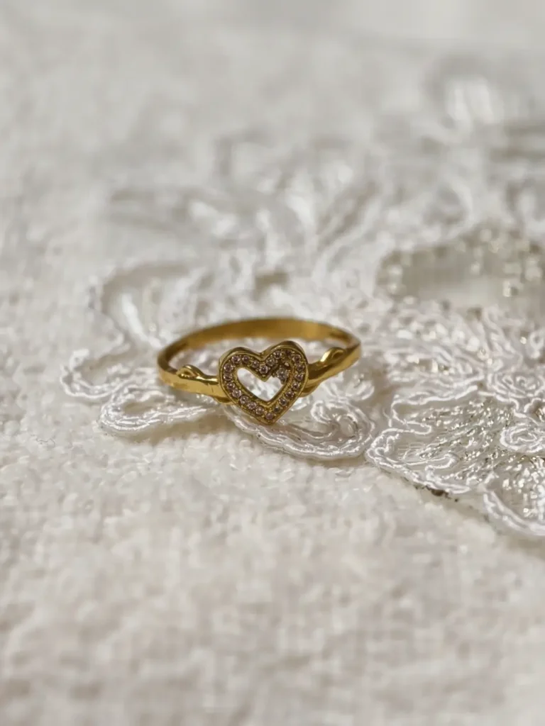 Sparkling Open Heart Ring