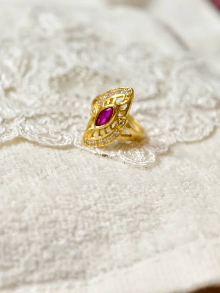 Ruby Marquise Crossover Ring