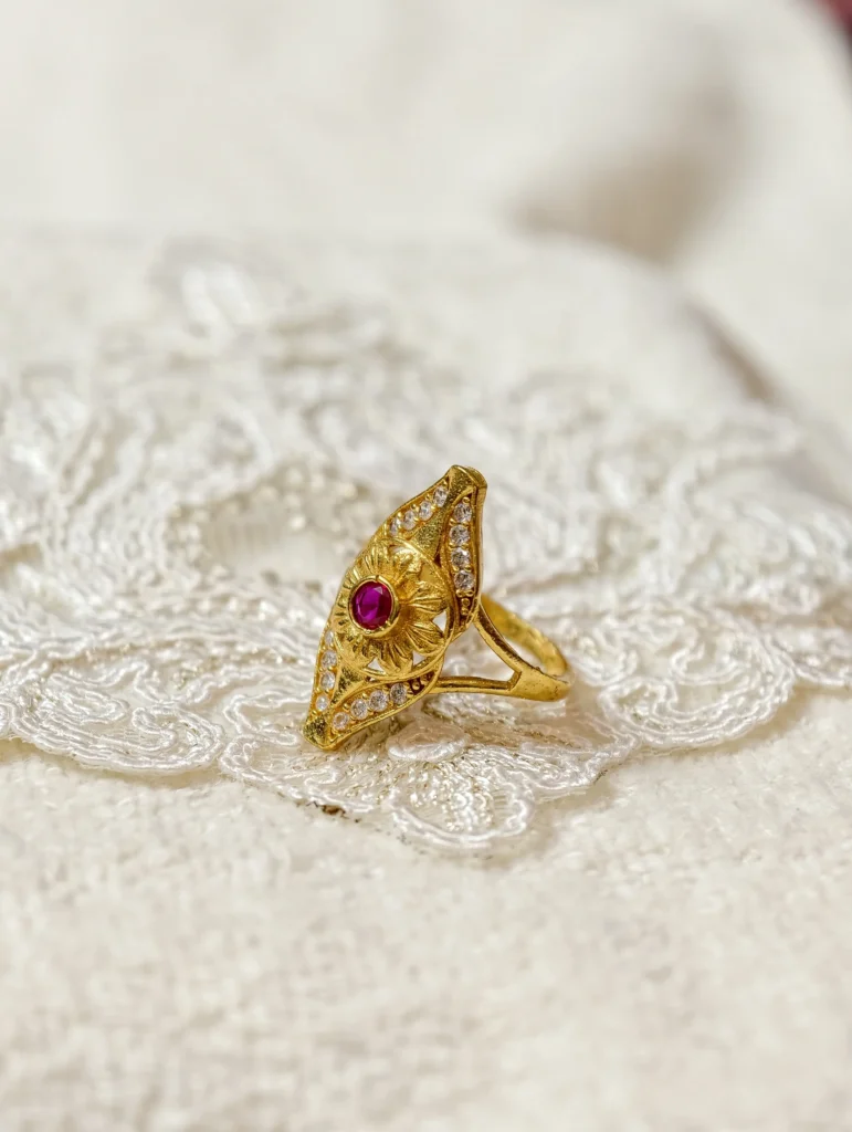 Ruby Floral Elegance Ring